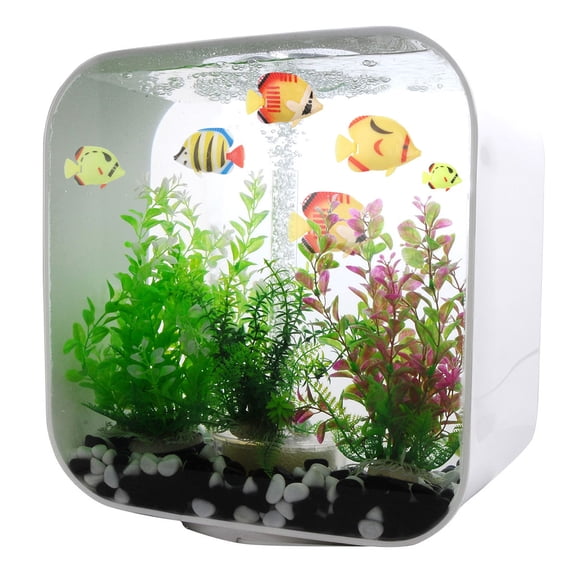 LOLIPPYY 10Pcs Plastic Artificial Fish with Moveable Tail and Built-in Weight for Aquarium Decoration Assorted Color