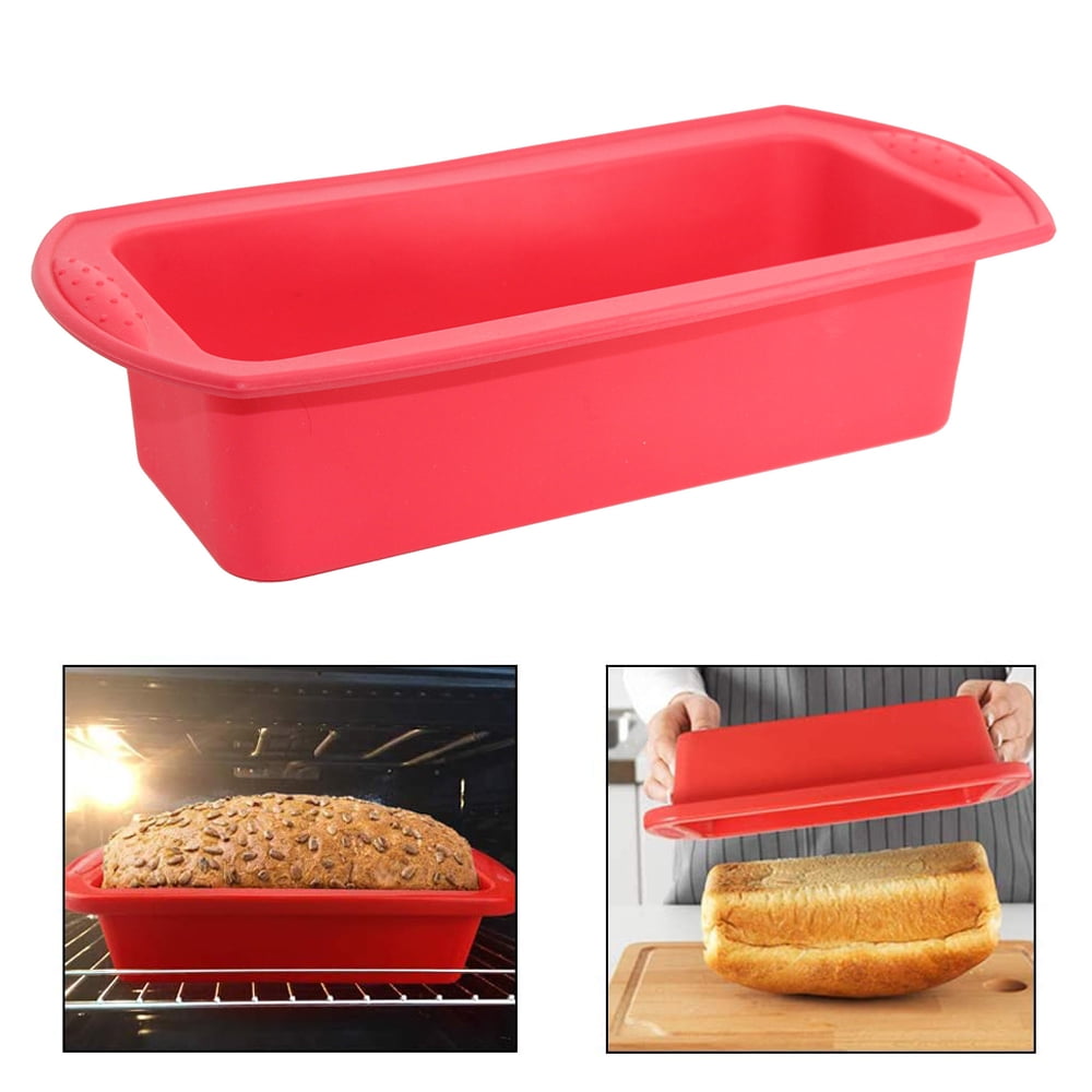 Details about   Rectangle Loaf Pan Toast Bread Cake Mold Silicone Loaf Pastry Baking Pan 450g