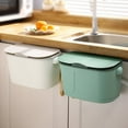 thumbnail image 4 of Kitchen Cabinet Door Hanging Trash Can with Handle Small Under Sink Garbage Can Wall Mounted Counter Waste Compost Bin, 4 of 12