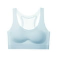 thumbnail image 2 of ATOGUTA Training Bra for Girls Size 10-18 Bralette Seamless Cami Crop Bras Built-Up Stretch Sports Bra in Everyday Colors Blue, 2 of 6