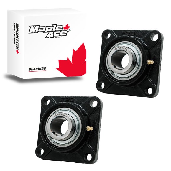 MAPLE ACE UCF206-19 R3 Triple-Lip Seal Flange Bearing 1-3/16" Bore 4-Bolt Solid
