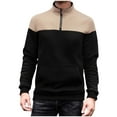 thumbnail image 2 of Kalauyu COOFANDY Quarter Zip Pullover Men Long Sleeve Sweatshirts for Men Fleece Sweater Fall, 2 of 3