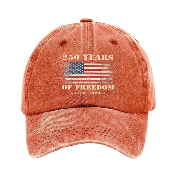 250th Anniversary USA Hat 250 Years American Anniversary Baseball Cap Adjustable Patriotic Hats Saffron One Size