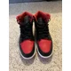 thumbnail image 1 of Size 12 - Jo r-dan 1 Mid Reverse BLACK/FIRE RED-WHITE NOIR/BLANC/ROUGE FEU, 1 of 6