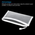 thumbnail image 3 of Uxcell B6 File Pouch Storage Pockets Mesh Zipper Bags, White 6 Pack, 3 of 5