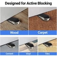 thumbnail image 5 of Sturdy Black Wedge Door Stopper - Firmly Holds Doors in Place - Rubber and Stainless Steel - 6-Piece Set, 5 of 5