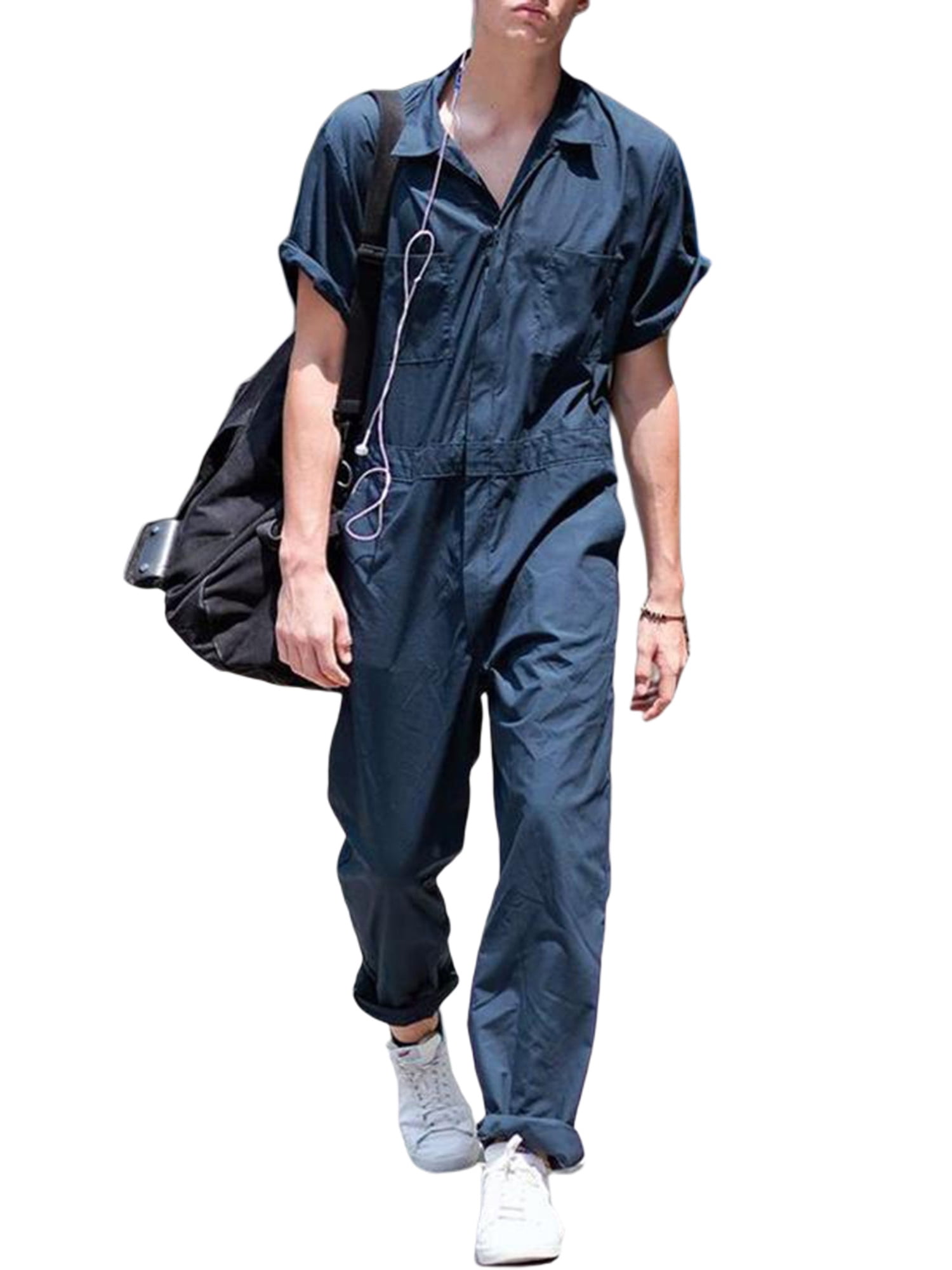 Men's Slim Fit Jumpsuits Denim Overalls Suspender Denim Trousers Jeans  Romper | eBay