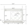 thumbnail image 3 of Gymax Wall Mount Wine Rack w/ Glass Holder & Storage Shelf Organizer Home Decor White, 3 of 9