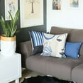 thumbnail image 3 of Blue and White Half Face Decorative Throw Pillow, 3 of 7