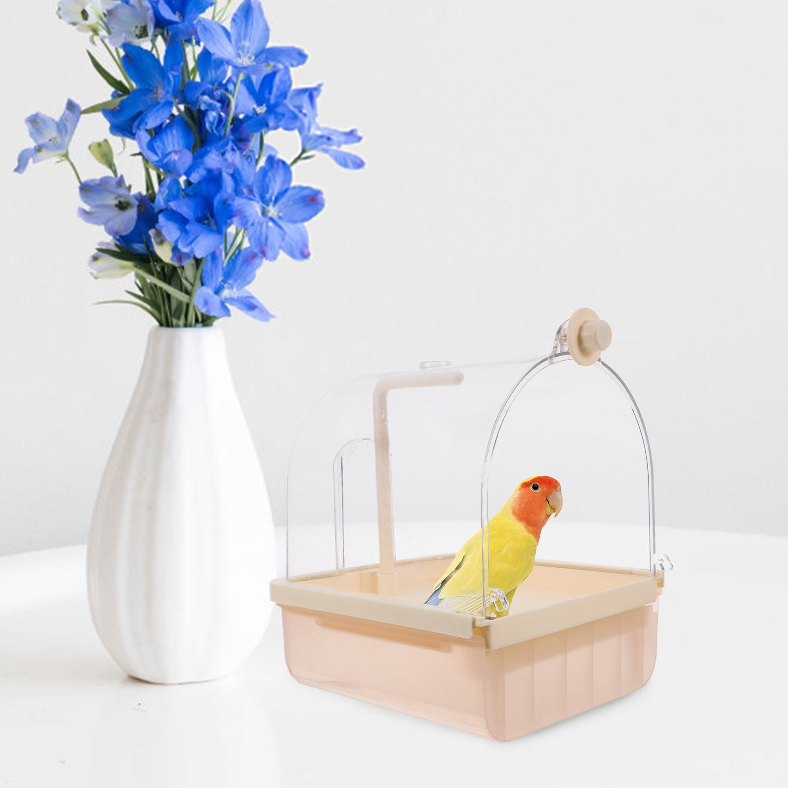 AURARMLET Automatic Cage Bath with 180° Rotation, Easy Installation, Design for Small Pets and Birds