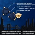 thumbnail image 2 of Gem Stone King 14K Yellow Gold Blue Sapphire 3 Prong Martini Screw Back Stud Earrings for Women Men (2.00 Cttw, Gemstone September Birthstone, Round 6MM), 2 of 6