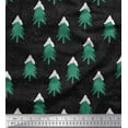 thumbnail image 3 of Soimoi Japan Crepe Satin Fabric Snow & Tree Christmas Print Fabric by The Yard 42 Inch Wide, 3 of 3