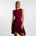 thumbnail image 3 of Women’s Sleeveless A-Line High Low Hem Dress Elegant Fit and Flare Cocktail Party Graduation Dress, 3 of 8