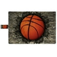 thumbnail image 3 of PKQWTM Sports Retro Basketball Embedded in a Brick Wall Book Cover Book Protector Book Sleeve Book Pouch Book Bag 6x9 inch, 3 of 4