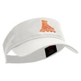 thumbnail image 5 of Orange Skate Embroidered Cotton Twill Sun Visor - White OSFM, 5 of 5