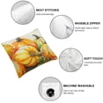thumbnail image 4 of Jrxy Fall Thanksgiving Pillow Covers 2pcs Pumpkin Maple Leaves Cushion Cover Rectangular Autumn Decorations for Bed Sofa Home (Pumpkin) 12x12in 18x18in 20x20in 22x22in 24x24in 22x22in, 4 of 6