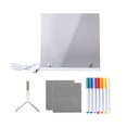 thumbnail image 2 of BotaniNest Tableau de Dessin LED 7 Couleurs pour Enfants et Adultes avec Support 4 Modes d'Éclairage Tableau Mémo Acrylique avec Marqueurs et Bouteille de Pulvérisation pour Chambre (6 * 6 Pouces) 1ml, 2 of 7