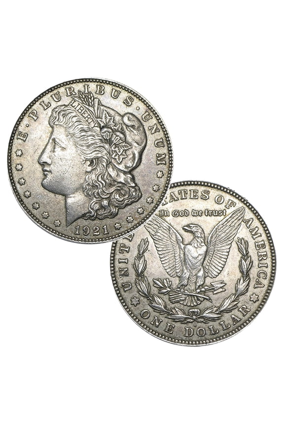 USA 1921 Morgan Dollar 90% Silver Coin - Extra Fine of Better Condition