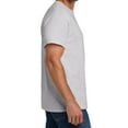 thumbnail image 3 of Hanes Essential-T Men T-Shirt, Short Sleeve Crew Neck, Classic Fit Cotton Tee, Ash, S, 3 of 5