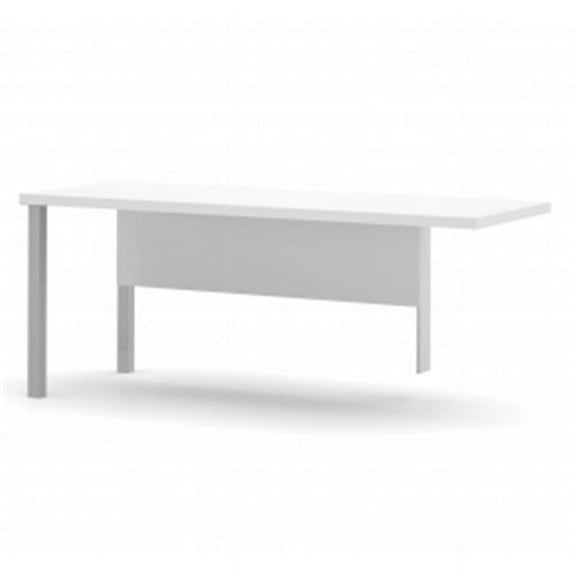 Bestar Pro-Linea Return Table with Metal Legs-Color:White