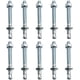 thumbnail image 1 of Anclajes de anclaje, 10 piezas M10/10 mm Anclajes de carga pesada galvanizados, Anclajes de metal galvanizado, para barandillas, muros cortina, vigas, palanquillas, soportes ER, 1 of 5