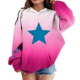thumbnail image 4 of Hoodie for Teen Girls Gradient Color Star Graphic Printed Hooded Sweatshirt Oversized Long Sleeve Casual Pullover Cute Comfy Outwear Sport Trendy Y2K Jackets 4-14 Years Tween, 4 of 7
