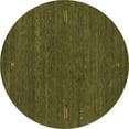 thumbnail image 1 of Ahgly Company Machine Washable Indoor Round Abstract Brown Contemporary Area Rugs, 6' Round, 1 of 4