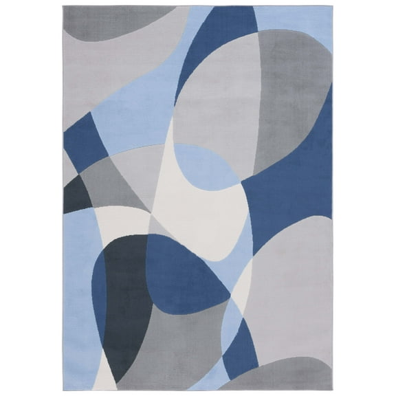 SAFAVIEH Odyssey Earl Modern Area Rug, Grey/Blue Navy, 4' x 6'