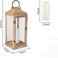 thumbnail image 4 of 2PCS 22.5 Inch  Outdoor Candle Lanterns Vintage Hanging Tower Large Lantern Metal Candle Holder ，With Led Candle For Garden Living Room Indoor Outdoor Parties Weddings Balcony, 4 of 7