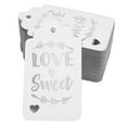 thumbnail image 1 of Inkdotpot 50 Pack Real Silver Foil Paper Tags Love Is Sweet Wedding Favor Hang Tag, 1 of 1