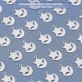 thumbnail image 4 of 1Box about 120pcs Moon with Star Charms Stainless Steel Charms Hollow Metal Pendant for DIY Jewelry Making Stainless Steel Color12x9x0.5mm, 4 of 6