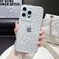 thumbnail image 5 of for iPhone 15 pro Clear Sparkly Case, 3D Diamond Pattern,Camera Raised Protection, Soft Silicone TPU,Glitter for Women, Girls - Clear, 5 of 13