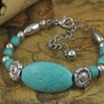 thumbnail image 3 of De De Color Turquesa Brazalete De s Mujeres De Joyería De Bricoje Brazalete Sunnimix  pulsera de la turquesa del encanto, 3 of 4