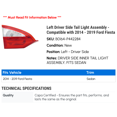 thumbnail image 2 of Left Driver Side Tail Light Assembly - Compatible with 2014 - 2019 Ford Fiesta 2015 2016 2017 2018, 2 of 2