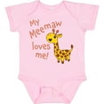 thumbnail image 3 of Inktastic My Meemaw Loves Me Cute Giraffe Boys or Girls Baby Bodysuit, 3 of 5