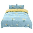 thumbnail image 3 of Matoen Polyester Lightweight Super Soft Comforter Set King and ‌Queen‌ Size, Bedding Sets with 1 Duvet Cover, 1 Bed Sheet & 2 Pillow Covers (4-Piece, Blue), 3 of 6