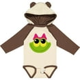 thumbnail image 3 of Inktastic Frog Face girl Girls Long Sleeve Baby Bodysuit, 3 of 5