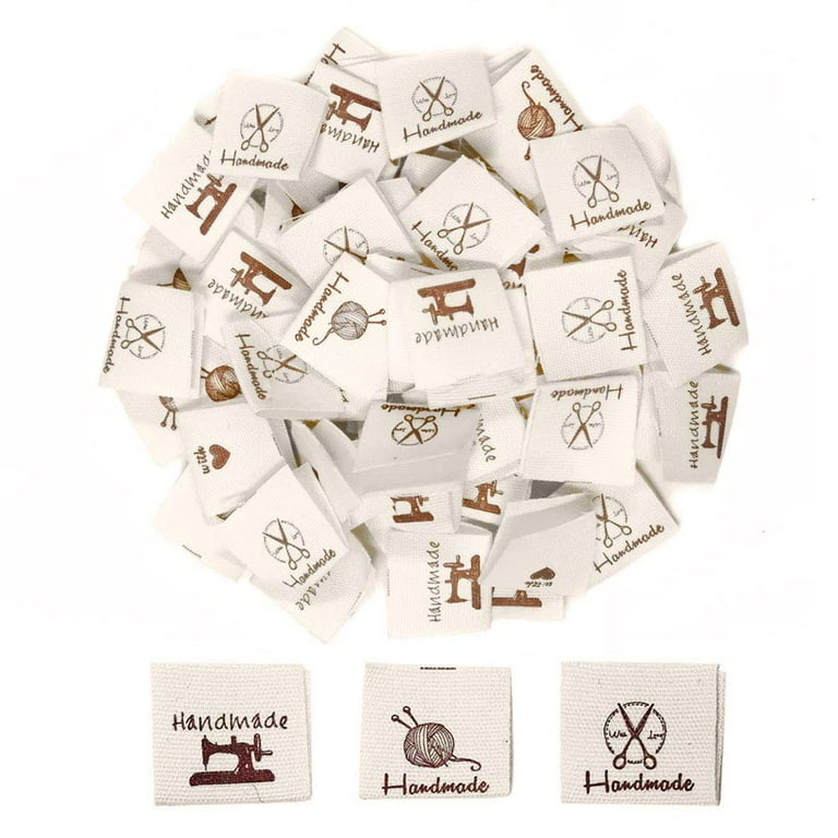 150Pcs Handmade Sew-on Woven Cloth Labels Sewing Crafting Fabric Tags for  Clothes Dolls Hats Shoes Sewing Crafts DIY