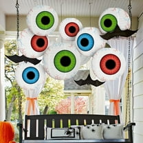 Dserhfy Halloween Eyeball Lantern Hanging Paper Lantern Decoration Large Scary Eye Indoor Outdoor Decor for Haunted House Themed Party Supplies