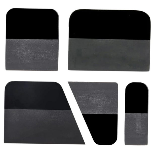 5 piezas de accesorios genéricos de escobilla de goma PPF para película protectora de pintura de espejo Negro