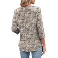 thumbnail image 6 of WIHOLL 3/4 Length Sleeve V Neck Blouses for Women Dressy Casual Spring Summer Tops Business Casual Resort Wear, 6 of 11