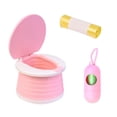thumbnail image 1 of Asiento Infantil Gigentro Rosa Plegable para Entrenamiento de Inodoro de Viaje para Niñas de 2 Años, 1 of 8