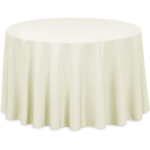 Egyptian Cotton Table Cloth Beautiful & Decorative Great for Buffet Table, | Oval Tablecloth ( 60-Inch x 104-Inch Oval, Ivory).