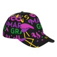 thumbnail image 3 of Disketp Mardi Gras With Flamingo Print Baseball Caps For Outdoor Sports Fashion Casual Outdoor Caps Men Women, 3 of 8