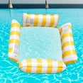 thumbnail image 6 of Float Lounge Chair Cushion Water Hammock for Swimming Pool Relaxing Vocation Yellow, 6 of 8