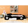 thumbnail image 4 of Twin Size Race Car Bed With Wheels, Black - Enhances Bedroom Decor And Provides Optimal Sleeping Support Wheels In Ensures A Restful Comfortable Night, 4 of 7