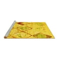 thumbnail image 2 of Ahgly Company Machine Washable Indoor Rectangle Abstract Yellow Contemporary Area Rugs, 7' x 10', 2 of 4