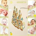 thumbnail image 5 of SKYSONIC 3 PCS 70s Hippie Retro Baby Muslin Washcloths, Autumn Leaves Face Towel Burp Cloths Ultra Soft Absorbent Cotton Bath Wipes Towels for Newborn Boys Girls, 5 of 7