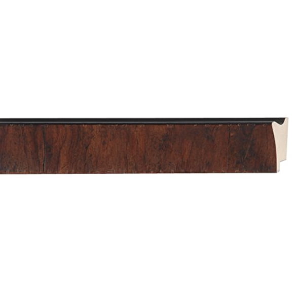 Picture Frame Moulding (Wood) 100Ft Bundle - Contemporary Walnut Finish - 1.75" Width - 1/2" Rabbet