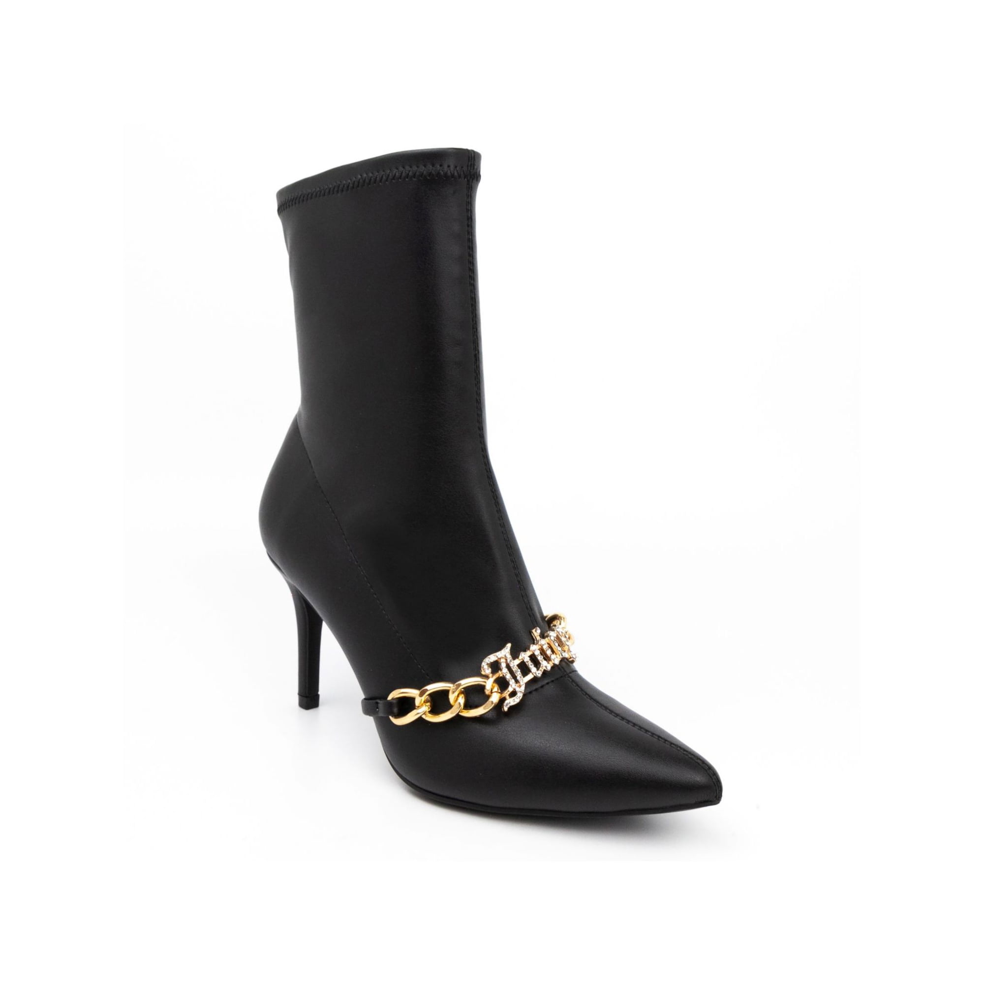JUICY COUTURE Womens Black Snakeskin Tommi Pointed Toe Stiletto Dress Boots 8.5 M Walmart